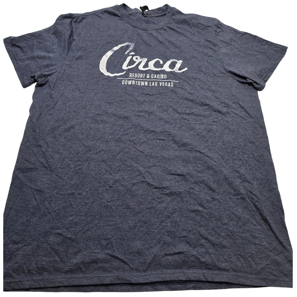 Circa Resort Casino Downtown Las Vegas Mens XL Blue Graphic T-Shirt District
